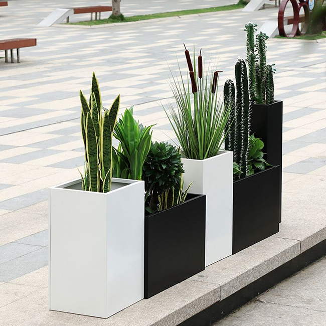 Fiber glass Square planter pots
